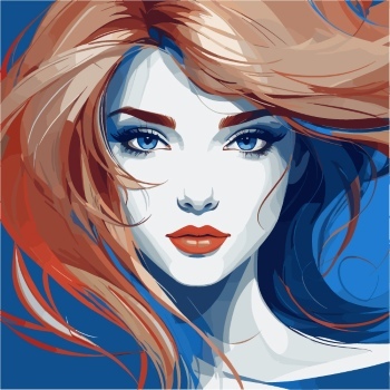 Artistic Woman Face Illustrations #7, 30xAI