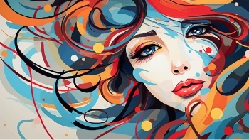 Artistic Woman Face Illustrations #7, 30xAI