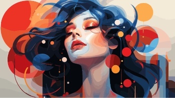Artistic Woman Face Illustrations #7, 30xAI