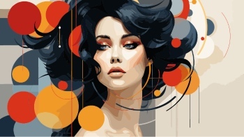 Artistic Woman Face Illustrations #7, 30xAI