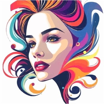 Artistic Woman Face Illustrations #7, 30xAI