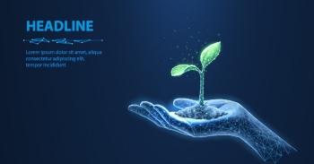 Futuristic Backgrounds - Polygonal Hands 36xAI