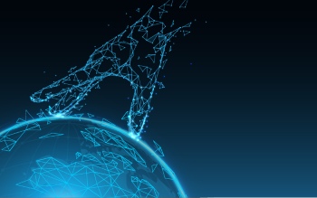 Futuristic Backgrounds - Polygonal Hands 36xAI