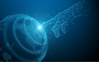 Futuristic Backgrounds - Polygonal Hands 36xAI