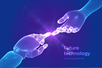 Futuristic Backgrounds - Polygonal Hands 36xAI