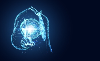 Futuristic Backgrounds - Polygonal Hands 36xAI