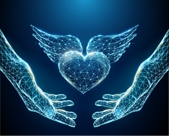 Futuristic Backgrounds - Polygonal Hands 36xAI