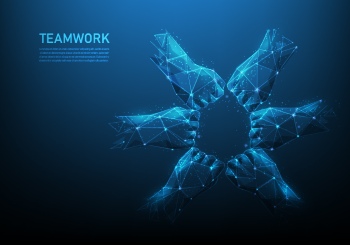 Futuristic Backgrounds - Polygonal Hands 36xAI