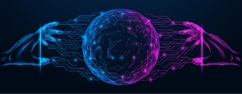 Futuristic Backgrounds - Polygonal Hands 36xAI