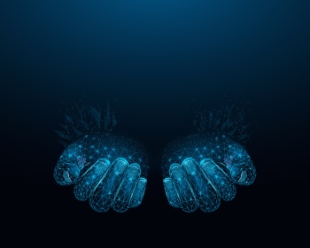 Futuristic Backgrounds - Polygonal Hands 36xAI