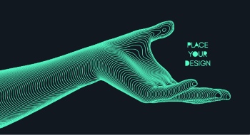 Futuristic Backgrounds - Polygonal Hands 36xAI