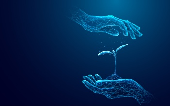 Futuristic Backgrounds - Polygonal Hands 36xAI