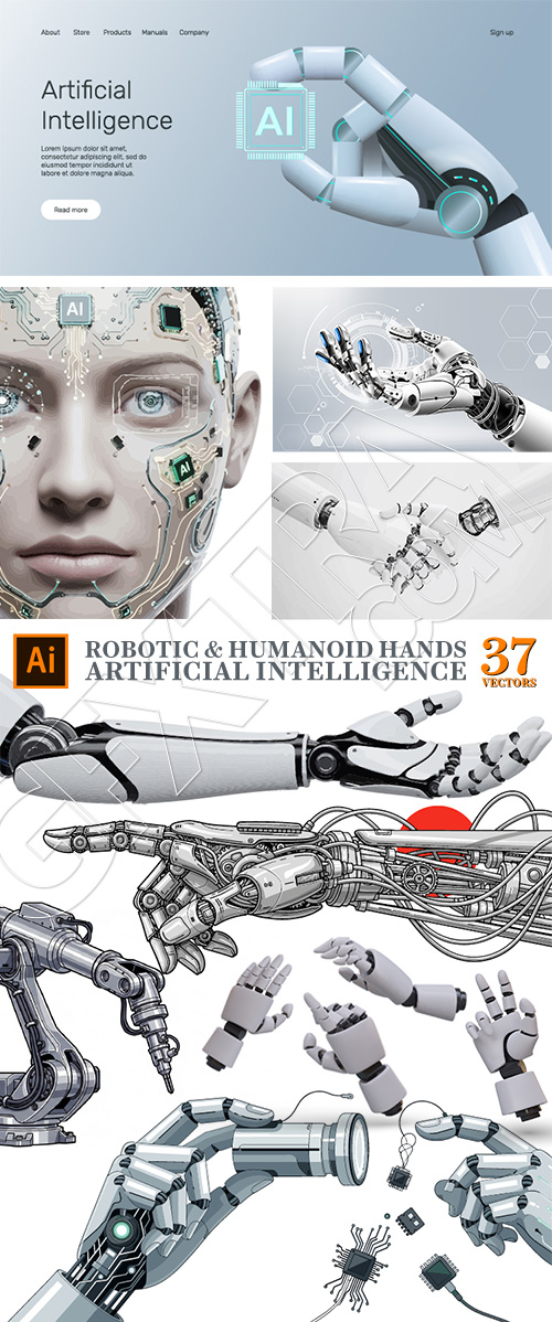 Robotic & Humanoid Hands & Artificial Intelligence 37xAI