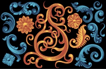 Baroque Victorian Frames, Borders & Patterns #1, 29xAI