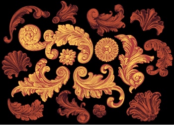 Baroque Victorian Frames, Borders & Patterns #1, 29xAI