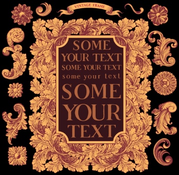 Baroque Victorian Frames, Borders & Patterns #1, 29xAI