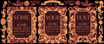 Baroque Victorian Frames, Borders & Patterns #1, 29xAI