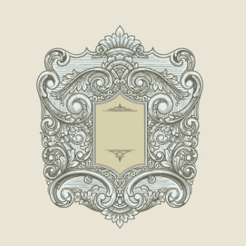 Baroque Victorian Frames, Borders & Patterns #2, 25xAI