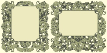 Baroque Victorian Frames, Borders & Patterns #2, 25xAI