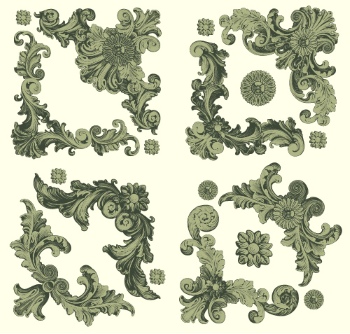 Baroque Victorian Frames, Borders & Patterns #2, 25xAI