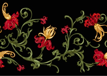 Royal Baroque Ornaments & Victorian Floral Seamless Patterns 42xAI