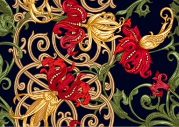 Royal Baroque Ornaments & Victorian Floral Seamless Patterns 42xAI
