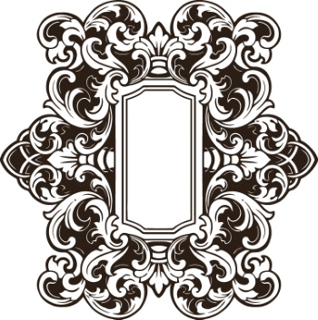 Vintage Baroque Victorian Frames with Ribbons 28xAI