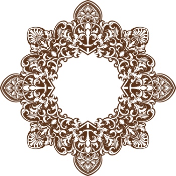 Vintage Baroque Victorian Frames with Ribbons 28xAI