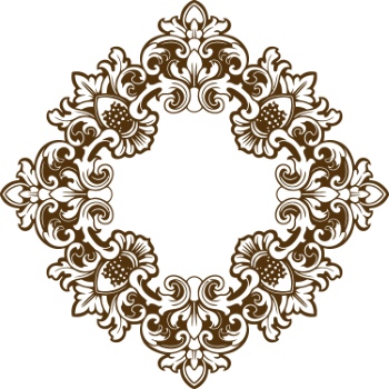 Vintage Baroque Victorian Frames with Ribbons 28xAI