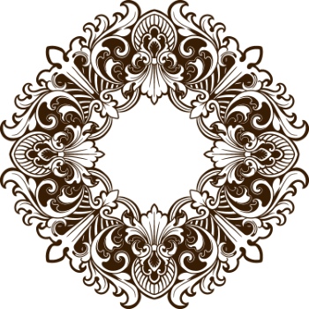 Vintage Baroque Victorian Frames with Ribbons 28xAI