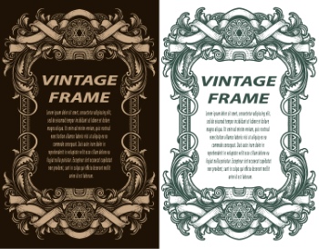 Vintage Frames & Borders #1, 33xAI