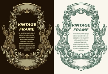 Vintage Frames & Borders #1, 33xAI