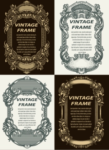 Vintage Frames & Borders #1, 33xAI