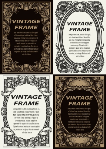 Vintage Frames & Borders #1, 33xAI
