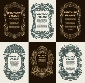 Vintage Frames & Borders #1, 33xAI