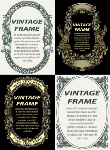 Vintage Frames & Borders #1, 33xAI