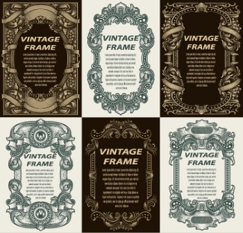 Vintage Frames & Borders #1, 33xAI