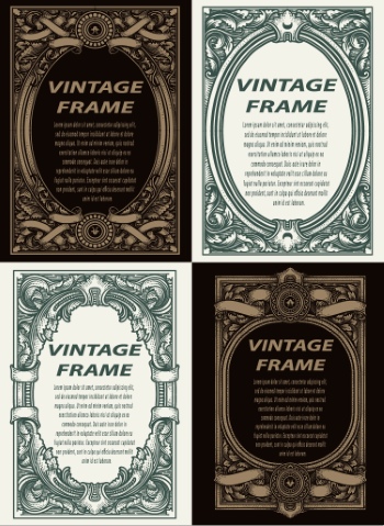 Vintage Frames & Borders #1, 33xAI