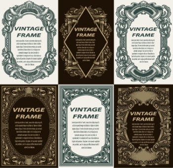 Vintage Frames & Borders #1, 33xAI