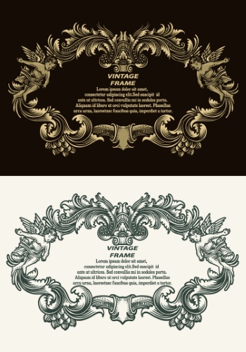 Vintage Frames & Borders #1, 33xAI