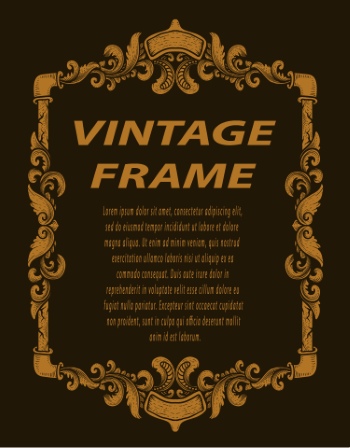 Vintage Frames & Borders #1, 33xAI