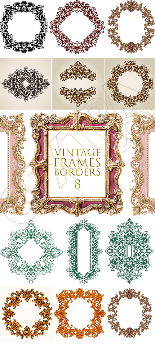 Vintage Frames & Borders #8, 26xAI