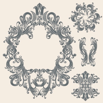 Vintage Frames & Borders #6, 25xAI