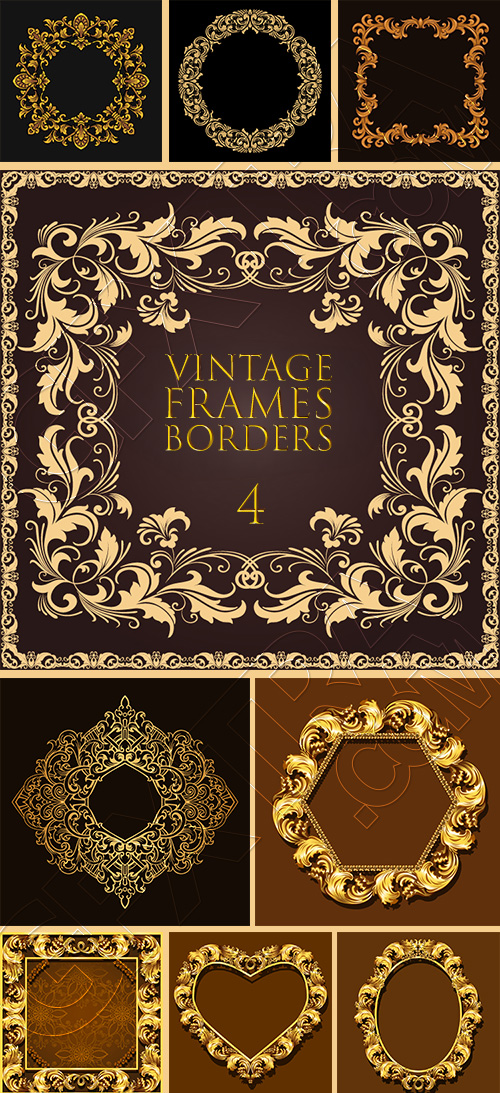 Vintage Frames & Borders #4, 28xAI