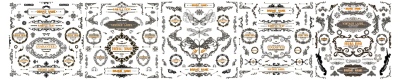 Vintage Typographic Ornamental Design Elements #1, 26xAI