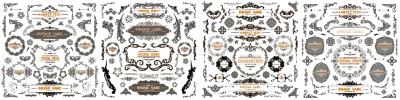 Vintage Typographic Ornamental Design Elements #1, 26xAI