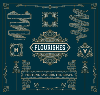 Vintage Typographic Ornamental Design Elements #3, 29xAI