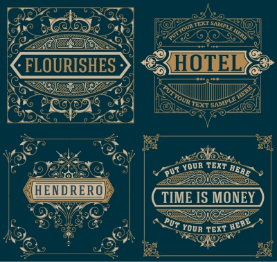 Vintage Typographic Ornamental Design Elements #3, 29xAI