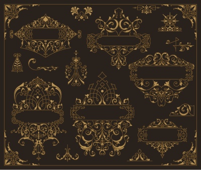 Vintage Typographic Ornamental Design Elements #3, 29xAI