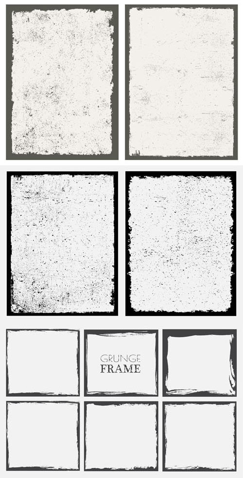 22 Grunge Frames 6xEPS